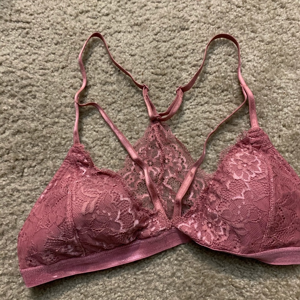 Rose colored lace bralette - Picture 2 of 4